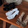 b670bf7510b9044027a28a0e125b5ecc Square Toe Strappy Block Heel Slide Sandals