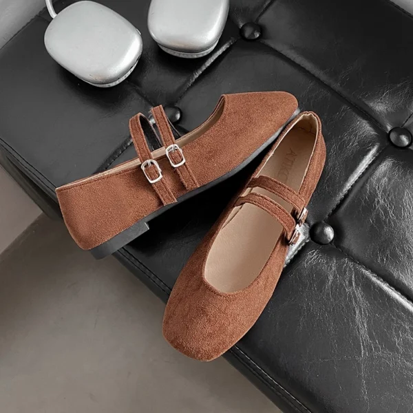 Double Strap Mary Jane Ballet Flats