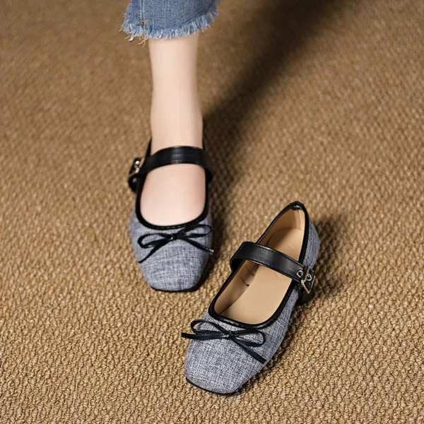 Mary Jane Square Toe Ballet Flats