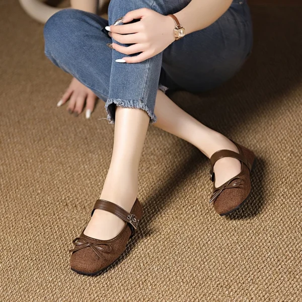 Mary Jane Square Toe Ballet Flats