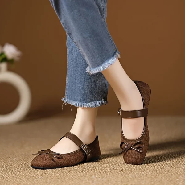Mary Jane Square Toe Ballet Flats