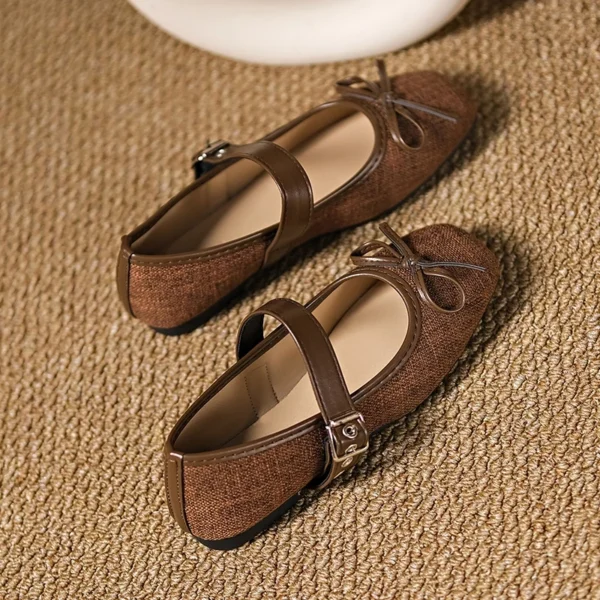 Mary Jane Square Toe Ballet Flats