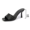 Crocodile Texture Stiletto Heel Slides