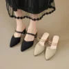 cn-11134207-820l4-mqaoq2075kwd83 Pointed Toe Double Strap Mule Heels