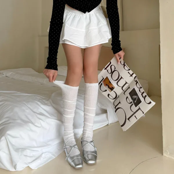 sg-11134201-7rccy-m6f5y363najt0d Sheer Ribbed Knee High Socks