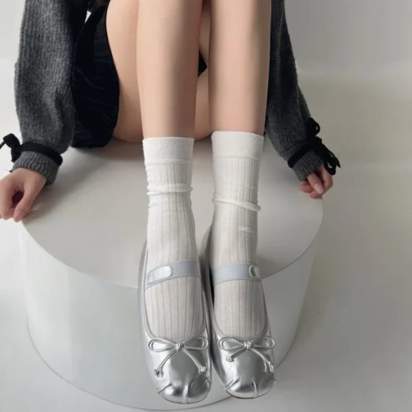 Ribbed Crew Socks