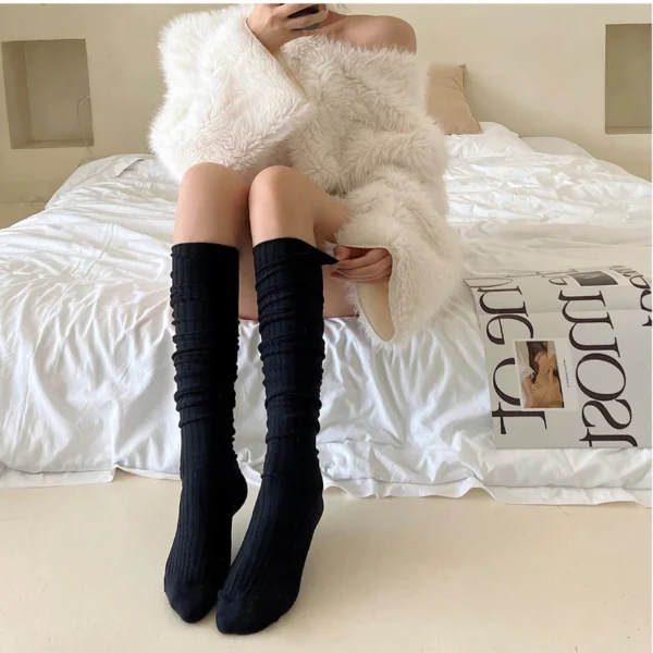sg-11134201-7rcds-m6f5y554re9n2b Sheer Ribbed Knee High Socks