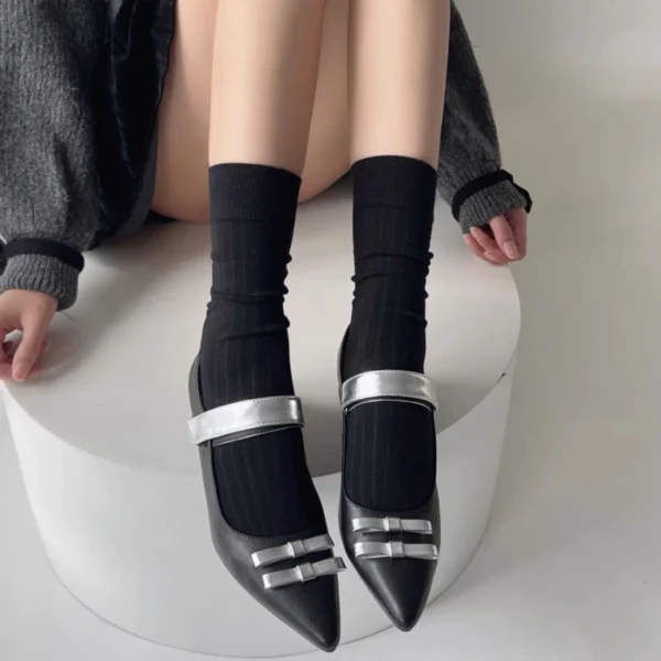 Ribbed Crew Socks