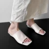 Minimalist Low Wedge Slide Sandals