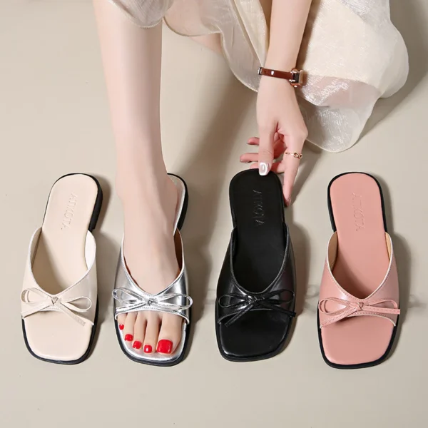 sg-11134201-7rd48-m7xc60f138o2a3 Bow Open Toe Slide Sandals