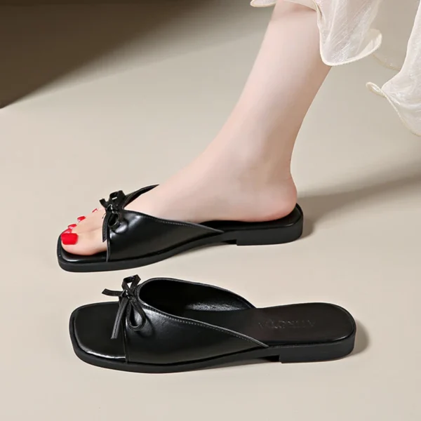 sg-11134201-7rd62-m7xc6801y93r20 Bow Open Toe Slide Sandals