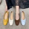 sg-11134201-7renp-m8akcwsd1aj59a Square Toe Bow Ballet Flats