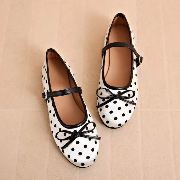 sg-11134201-81zts-mmioqghprz7p69 Polka Dot Mary Jane Ballet Flats