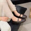 Double Strap Mary Jane Ballet Flats