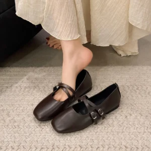 Double Strap Mary Jane Ballet Flats