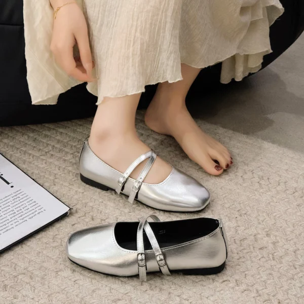 Double Strap Mary Jane Ballet Flats