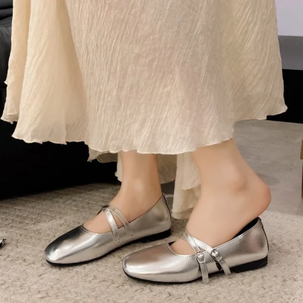 Double Strap Mary Jane Ballet Flats