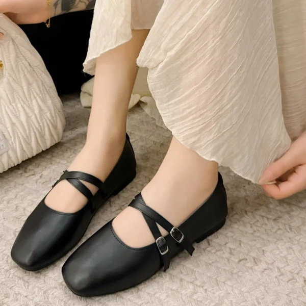 Double Strap Mary Jane Ballet Flats