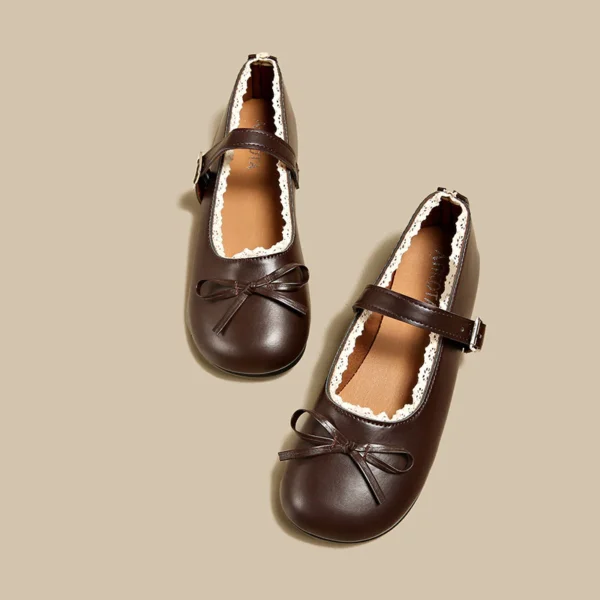 sg-11134201-822ws-mo6jz90zoveq19 Lace Trim Mary Jane Ballet Flats
