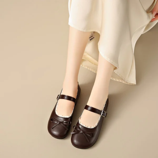 sg-11134201-822y9-mo6jzbx6ou10e6 Lace Trim Mary Jane Ballet Flats