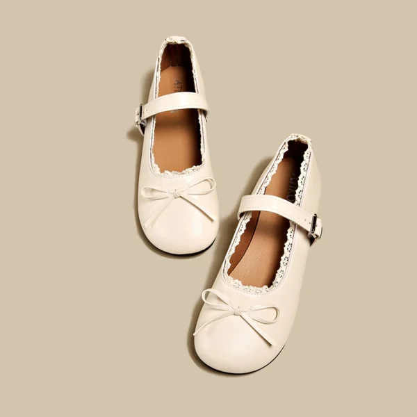 sg-11134201-822yx-mo6jz8nyyn7l85 Lace Trim Mary Jane Ballet Flats