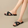 sg-11134201-8257y-mq73e9qkxc7g2f Lace Bow Cross Strap Slide Sandals