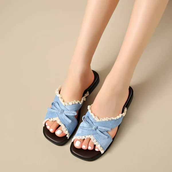sg-11134201-82596-mq73e88cr6z398 Lace Bow Cross Strap Slide Sandals