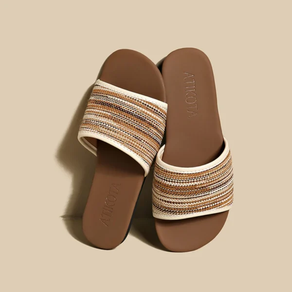 sg-11134201-8259b-ms5187ocufwh08 Striped Woven Slide Sandals