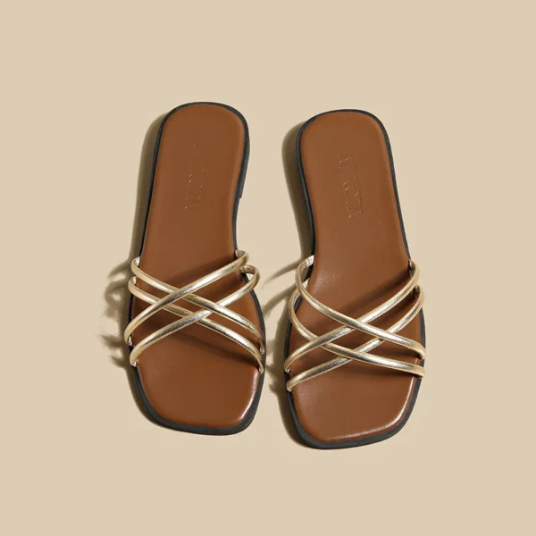 sg-11134201-8259k-mqzt9pcg0m4s64 Minimalist Strappy Flat Slide Sandals