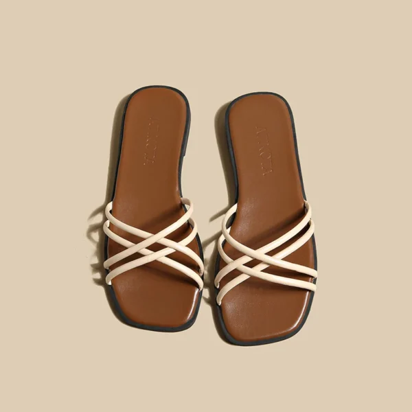 sg-11134201-8259p-mqzt9orlnkecba Minimalist Strappy Flat Slide Sandals