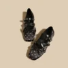 Polka Dot Double Strap Mary Jane Flats