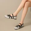 Polka Dot Double Strap Mary Jane Flats