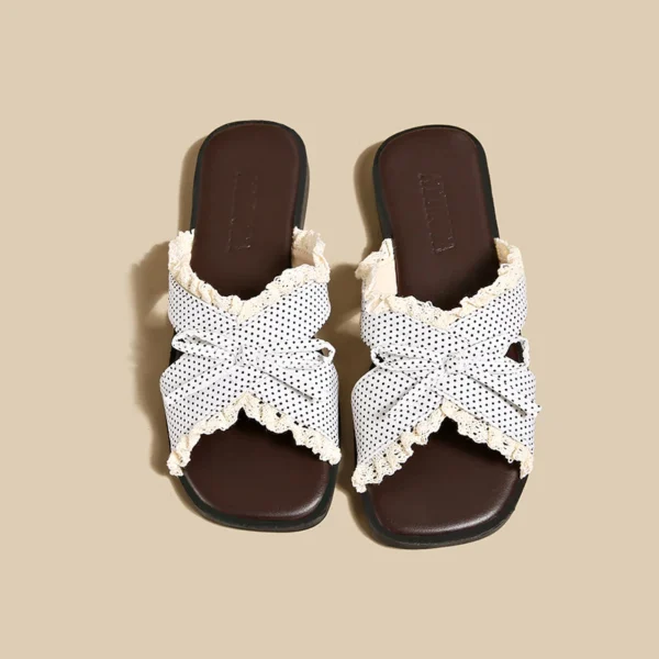 sg-11134201-825ad-mq73e5skdmoe2c Lace Bow Cross Strap Slide Sandals