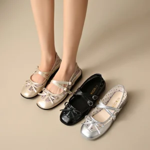 Double Strap Mary Jane Ballet Flats