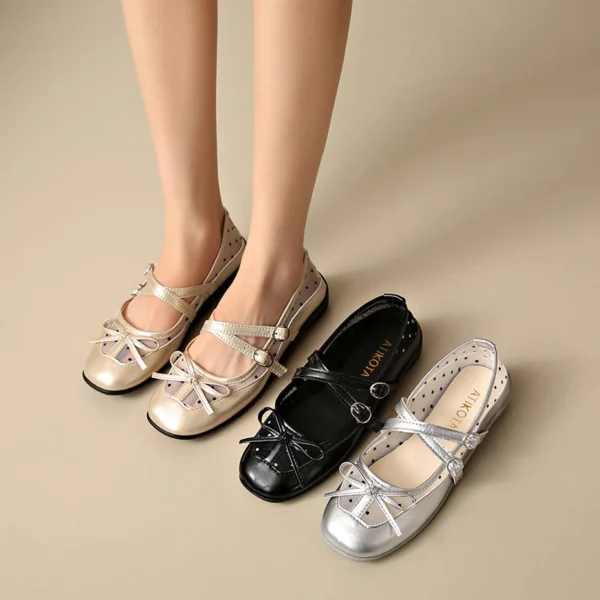 Double Strap Mary Jane Ballet Flats
