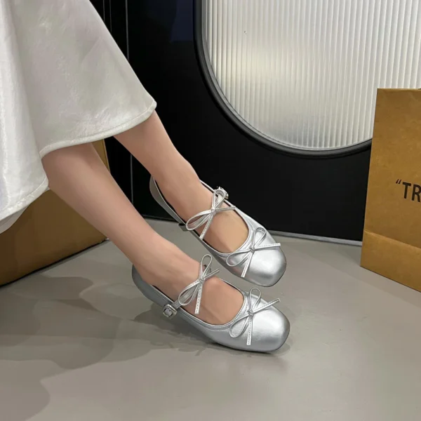 Bow Mary Jane Ballet Flats