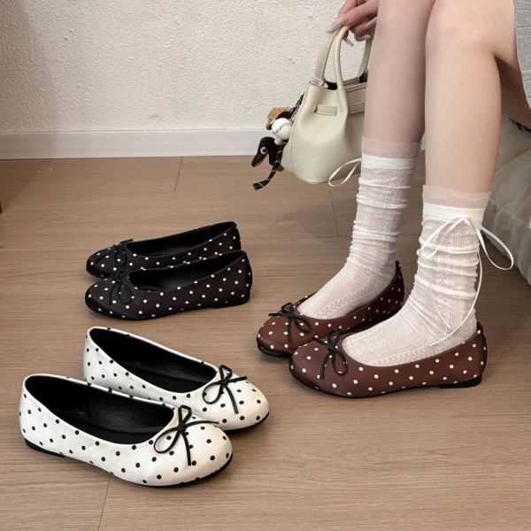 sg-11134201-82624-mm2w69qv3yf55e Polka Dot Ballet Flats with Bow