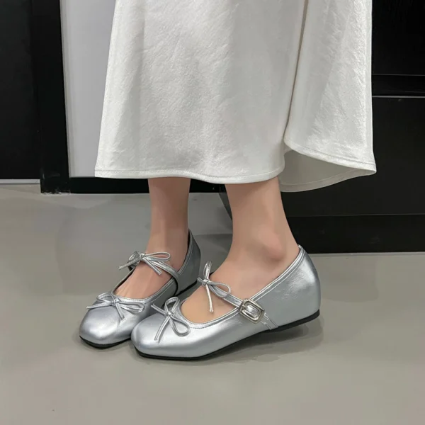 Bow Mary Jane Ballet Flats