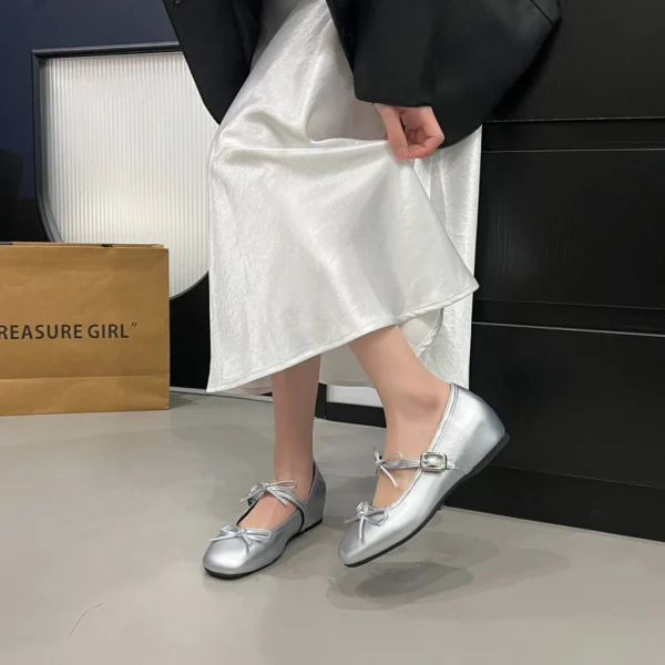 Bow Mary Jane Ballet Flats