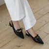 sg-11134207-82607-mledbfz23qq73c Bow Pointed Toe Slingback Low Heels