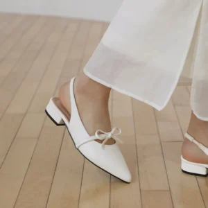 sg-11134207-8262z-mledbfz40kjk90 Bow Pointed Toe Slingback Low Heels
