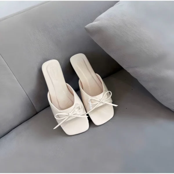 vn-11134207-81ztc-ml8oh5wc3egx8e Square Toe Bow Slide Sandals